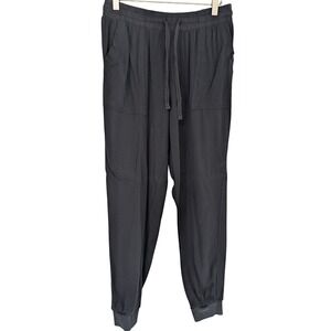 Splendid Jogger Pants Women S Black Rayon Drawstring Elastic Waist Casual Lounge